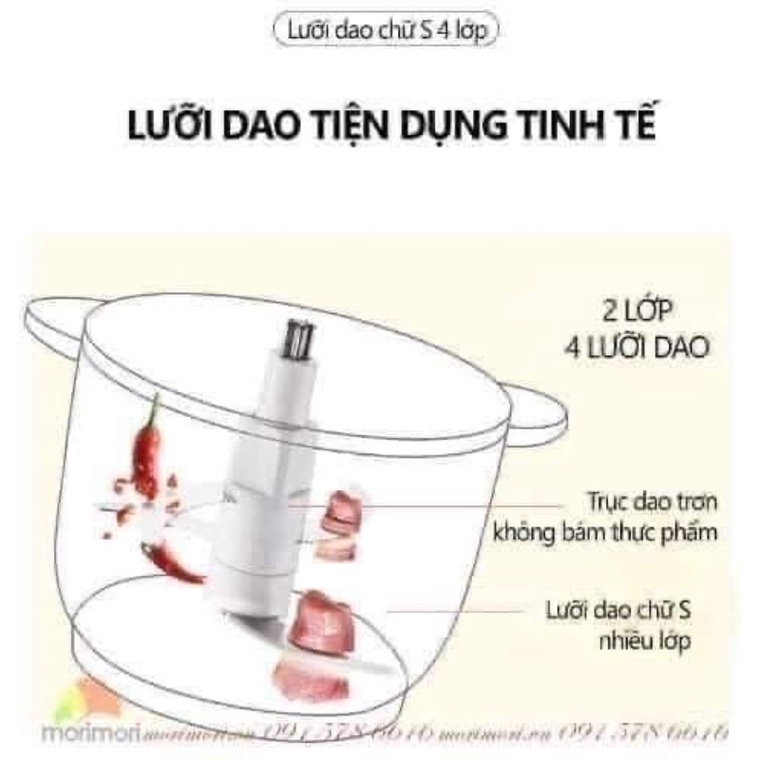 MÁY XAY BEAR 2L CỐI THUỶ TINH CHÍNH HÃNG SẴN