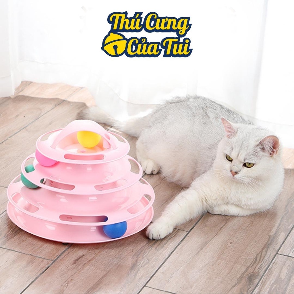Đồ Chơi Tháp Banh 3 Tầng Cho Mèo Vờn Bắt - Thú Cưng Của Tui