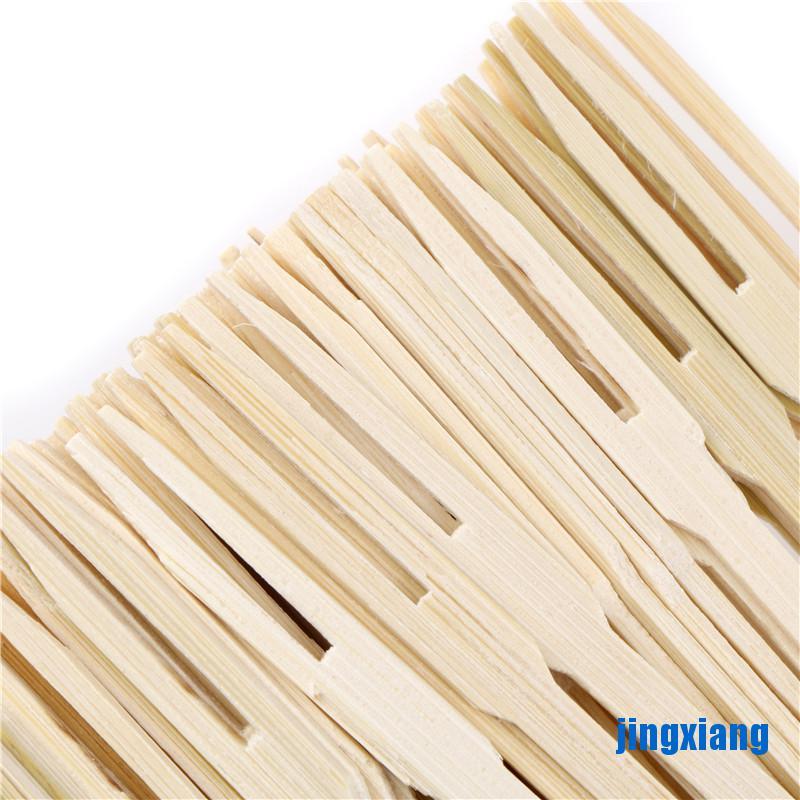 [jing] 80Pcs Bamboo Disposable Wooden Fruit Fork Dessert Forks Tableware Party Decor [vn]