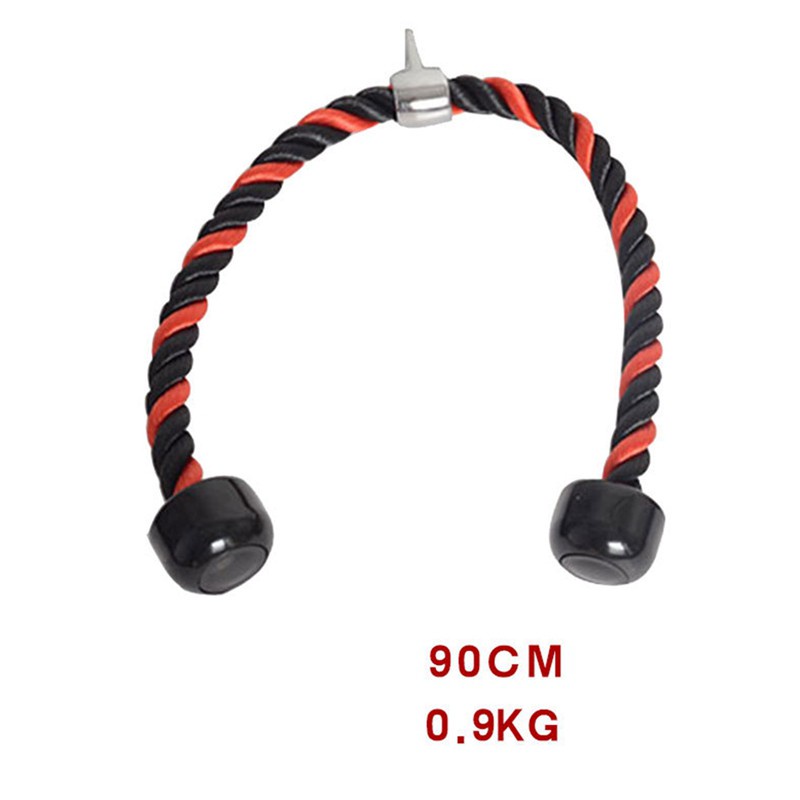 Heavy Duty Triceps Pull Down Rope Pulley Cable Attachment Handles with Stainless Steel Carabiner Hook for Gym & Home