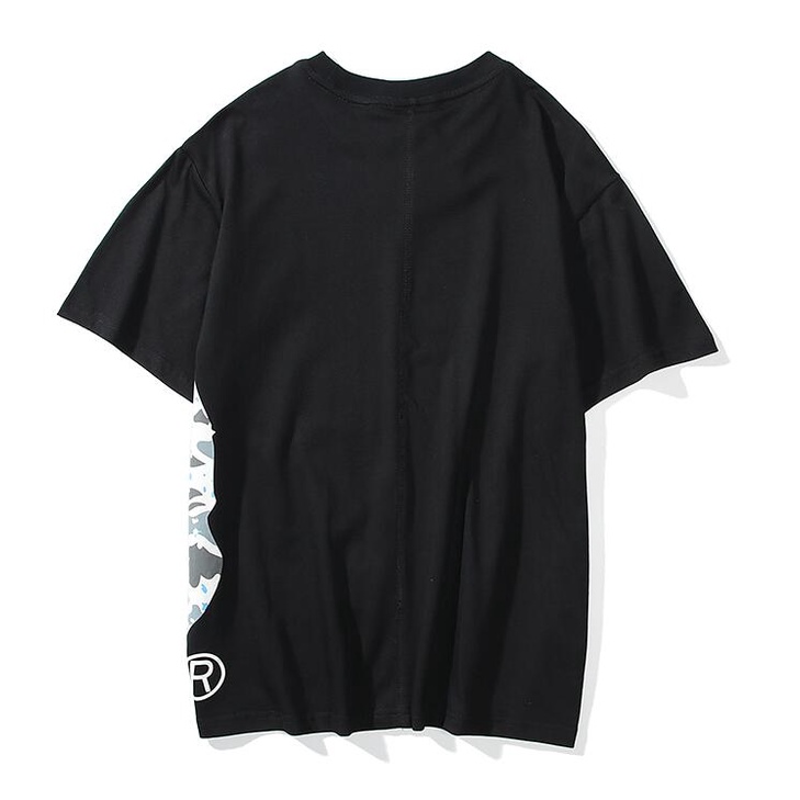 Áo thun cotton tay ngắn in hình BAPE phong cách thời trang