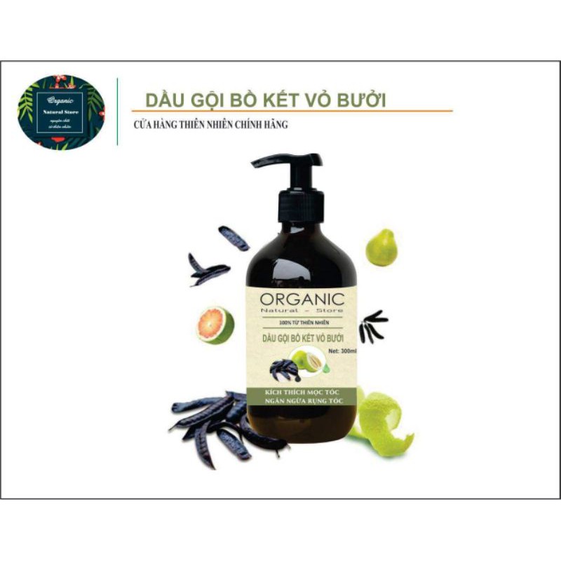 [ 300ML ] Dầu gội vỏ bưởi thiên nhiên dưỡng tóc - kích mọc tóc nhanh, ngăn rụng tóc