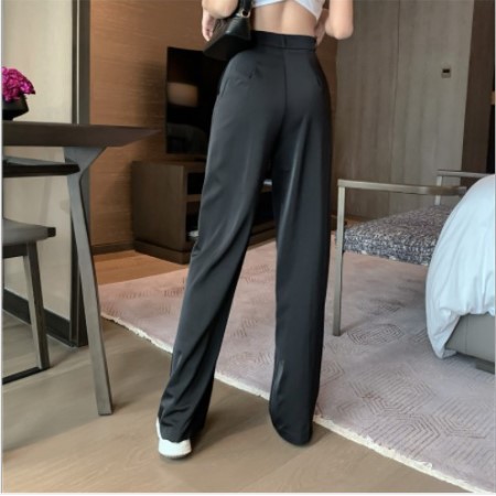 Quần culottes cạp siêu cao 2 khuy - Chất tuyết mưa cao cấp