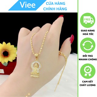 Dây chuyền nữ mặt phật xi mạ vàng 18k Hàn Quốc