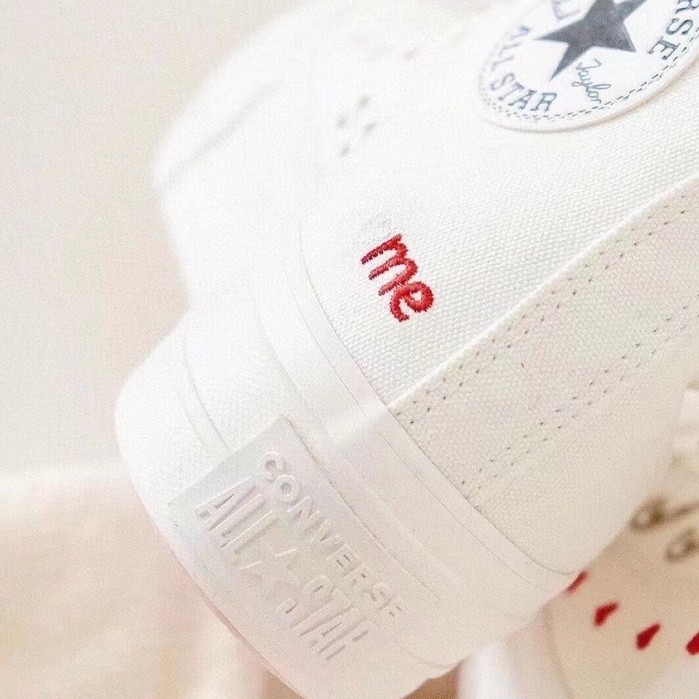 Giày Converse All Star Lift Đế Dày Thêu Họa Tiết Trái Tim Cá Tính 2022Valentine
