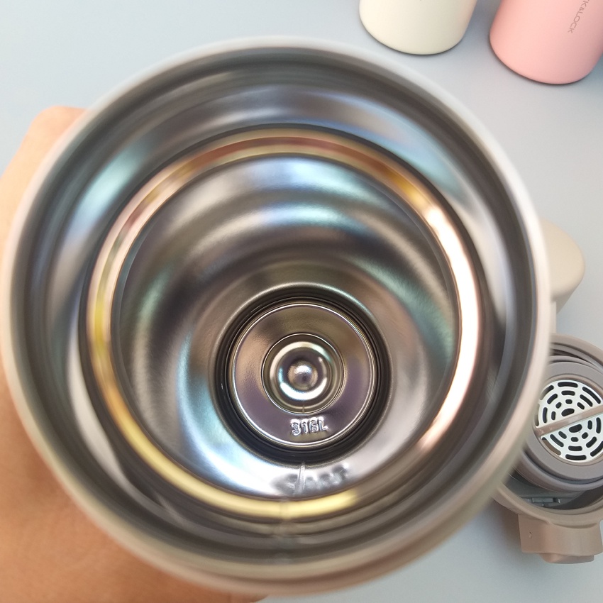 Bình giữ nhiệt Lock&amp;Lock Wannabe One Touch LHC3240PIK 450ml Inox316 - Hồng