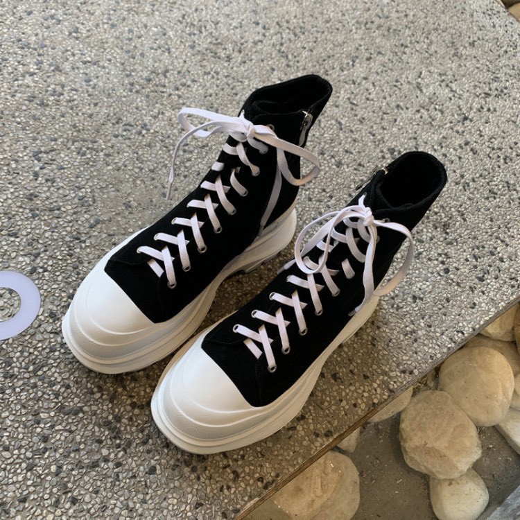 [ Mcqueen độn đế + cổ cao ] full box + full bill - giày sneaker nam nữ hót trend 2020