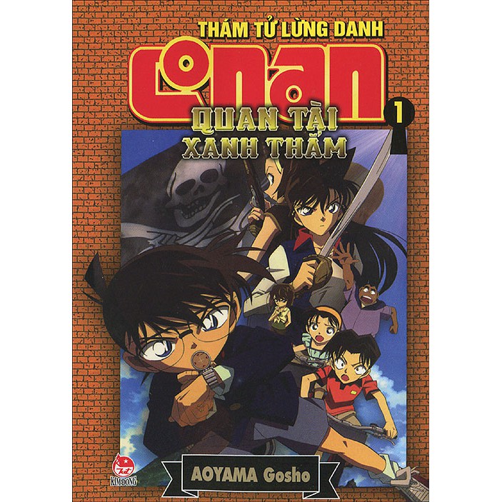 Truyện tranh Conan hoạt hình màu: Quan tài xanh thẳm - Trọn bộ 2 tập - Thám tử lừng danh - NXB Kim Đồng