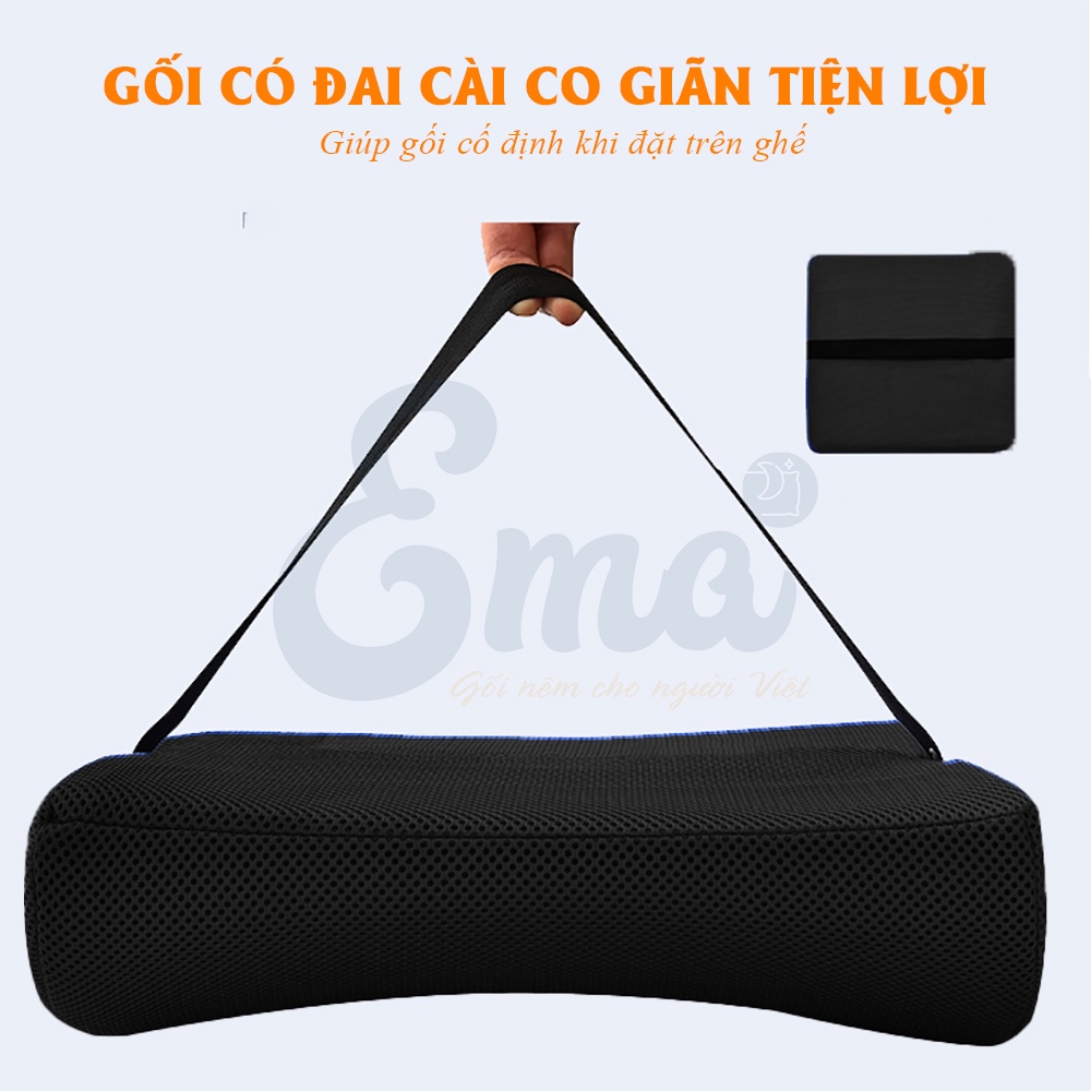 Bộ gối tựa lưng không gel &amp; đệm lót mông ghế văn phòng 3D Silicon SP06 EMA