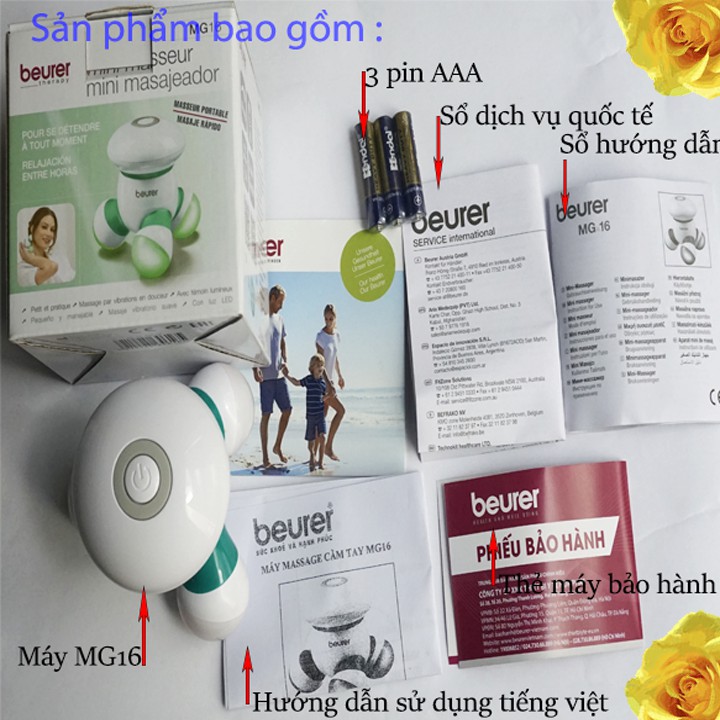 Máy massage cầm tay mini Beurer MG16 - Chính Hãng Beurer