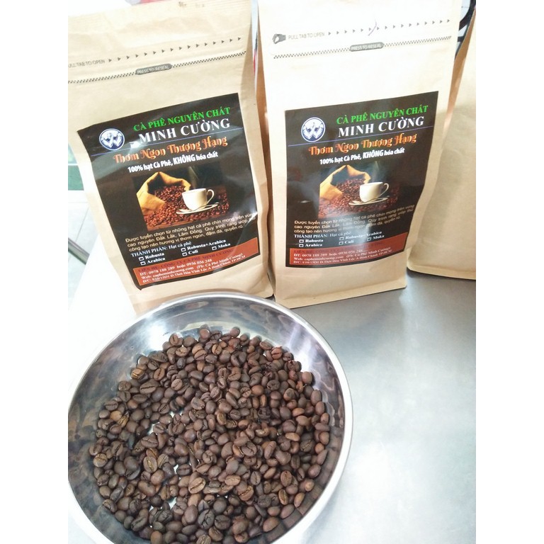 500 gr Cà phê Robusta & Culi Đắk Lắk Độ chín 100% - loại Thượng Hạng, cảm nhận khác biệt