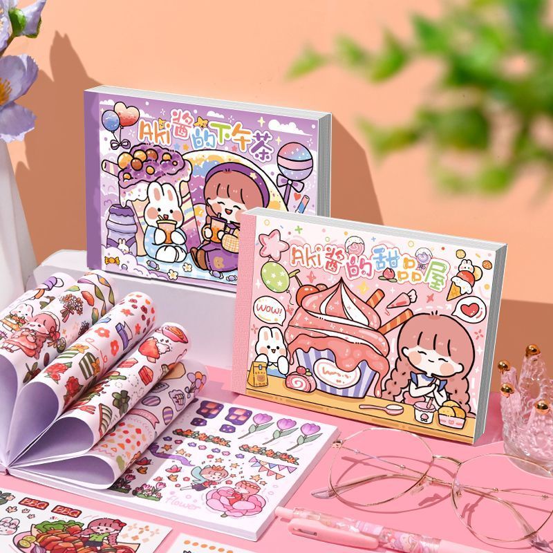 Sticker Cute 50 PCS Sitker Trang Trí Sổ Tay  Sticker Trang Trí Sổ Hình Dán Trẻ Em  Sổ Sticker