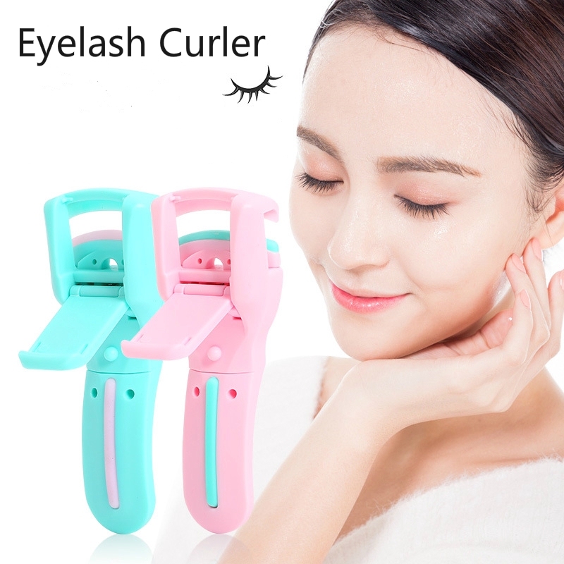 Pink/Green Portable Eyelashes Curlers Nature Curl Eyelashes Women Eye Lashes Curling Clip Beauty Makeup Cosmetic Tools