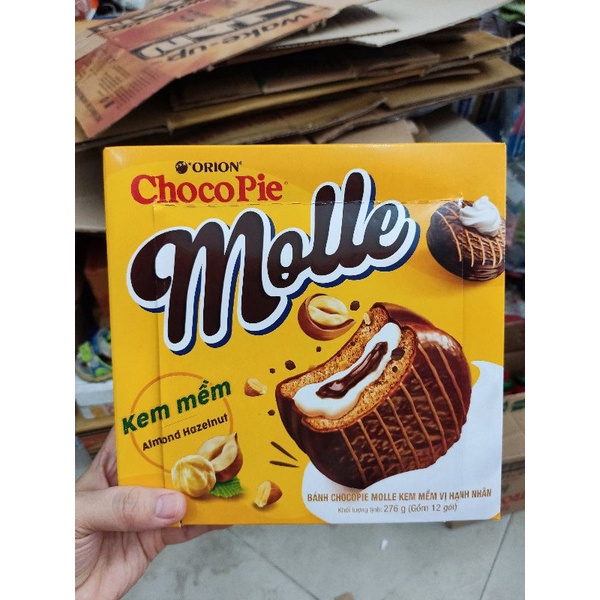 Bánh ChocoPie Mille Kem Mềm Vị Hạnh Nhân Hộp 276g