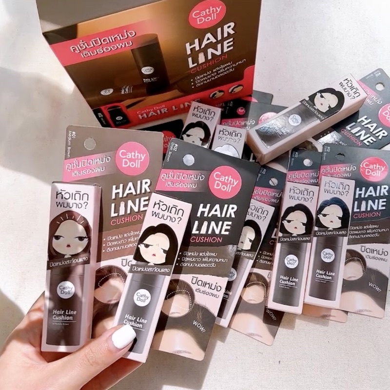 Phấn Che Khuyết Điểm Tóc Bút Chấm Hói Cathy Doll Hair Line Cushion Thái Lan
