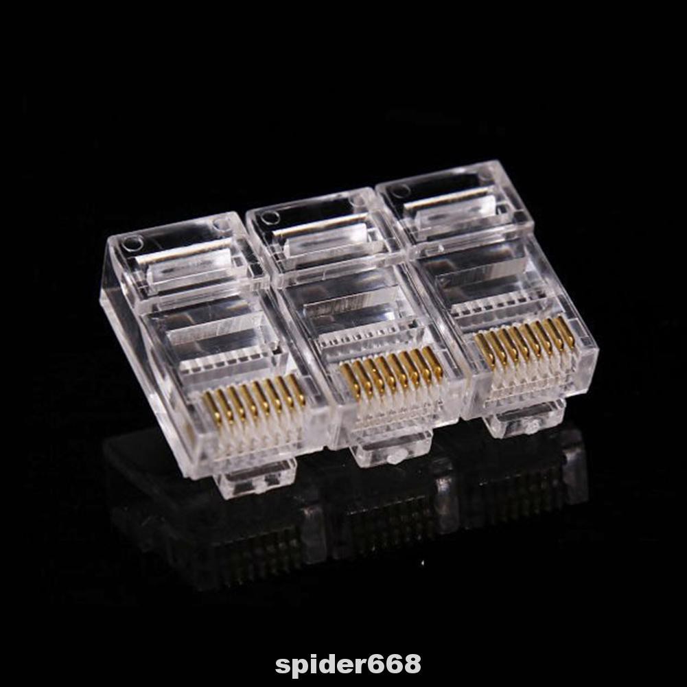 Set 100 Đầu Nối Dây Cáp Mạng Ethernet Trong Suốt | BigBuy360 - bigbuy360.vn