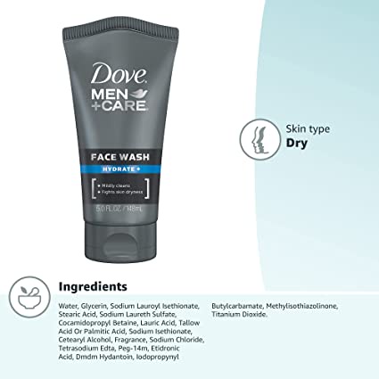 Sữa Rửa Mặt Cho Nam Dove Men + Care Hydrate 148ml