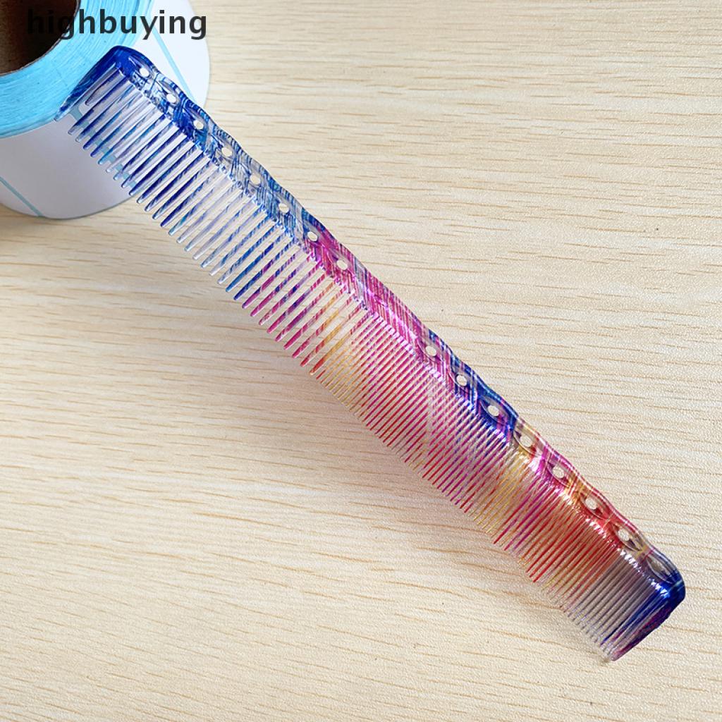 Lược Chải Tóc Răng Thưa Màu Cầu Vồng Tạo Kiểu Chuyên Dụng