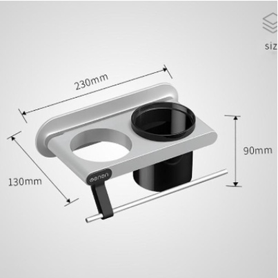 Giá Treo Máy Sấy Tóc Treo Nhà Tắm Dán Tường, Kệ Nhà Tắm Nhựa ABS OENON Cao Cấp