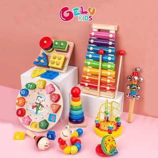 Bộ đồ chơi bằng gỗ GELU KIDS đồ chơi giáo dục đa dạng phát triển trí tuệ cho trẻ-GLDC04