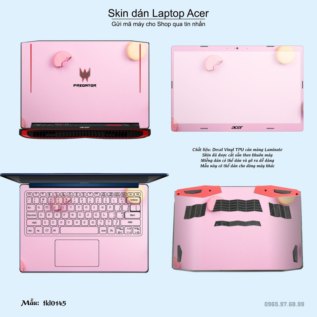 Skin dán Laptop Acer in hình thiết kế nhiều mẫu 4 (inbox mã máy cho Shop)