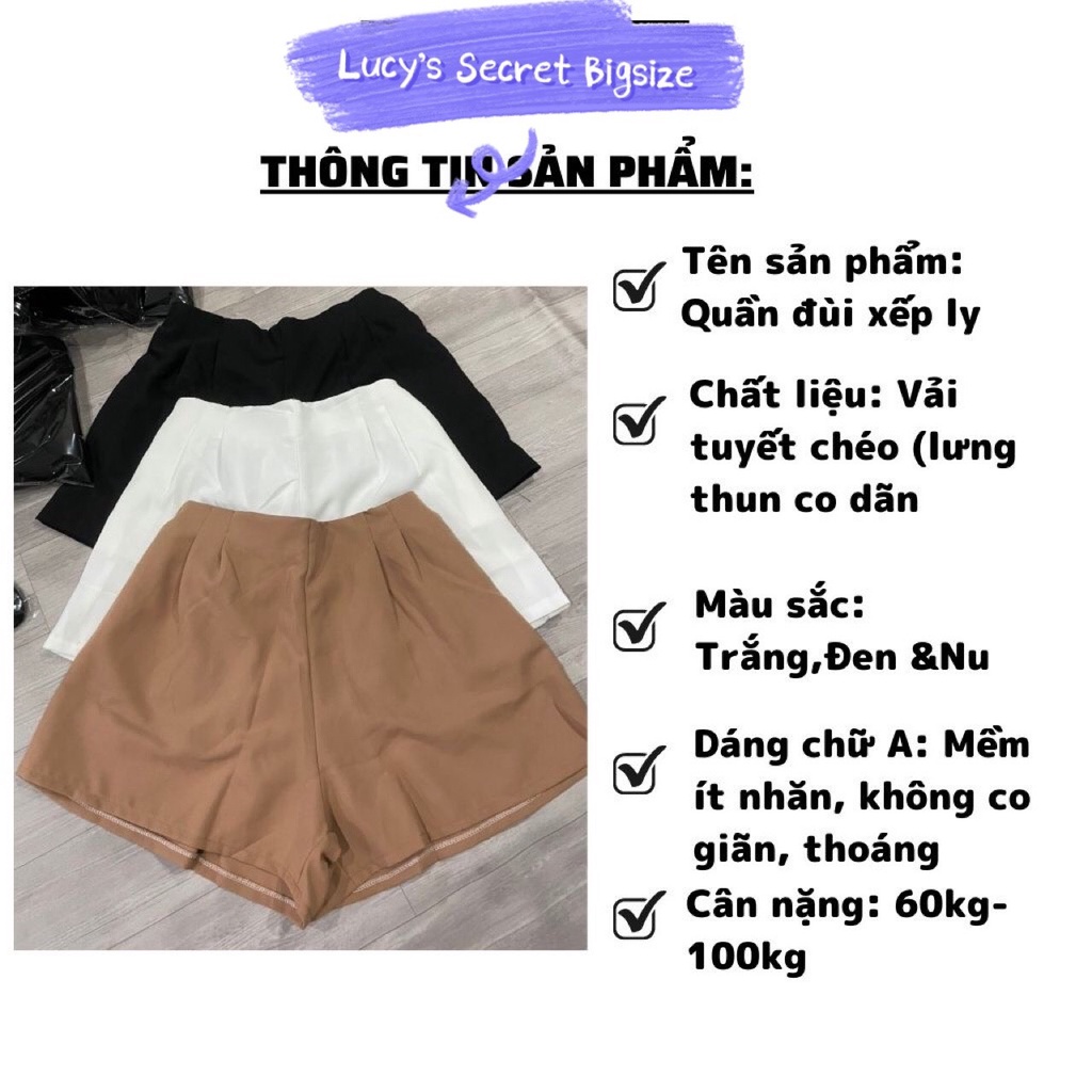 [RẺ VÔ ĐỊCH] QUẦN ĐÙI XẾP LY BIGSIZE- QUẦN ĐÙI NGOẠI CỠ FORM 60 90KG- CHẤT ĐẸP MÁT LÊN FORM CHUẨN. | BigBuy360 - bigbuy360.vn