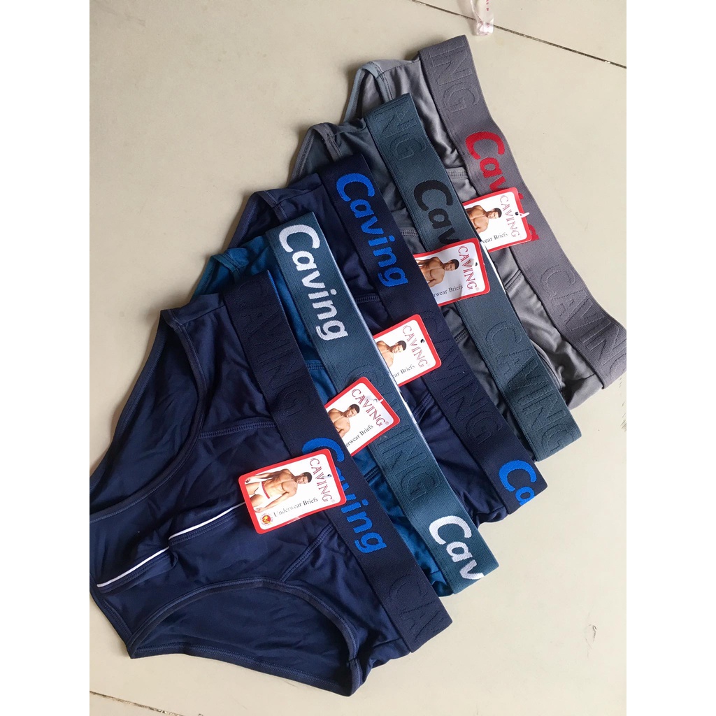 [6 Cái] Combo 06 Quần Lót Nam CAVING Vải Thun Lạnh Cao Cấp, Cạp 4cm, Co Dãn, Thấm Hút Tốt, Kháng Khuẩn