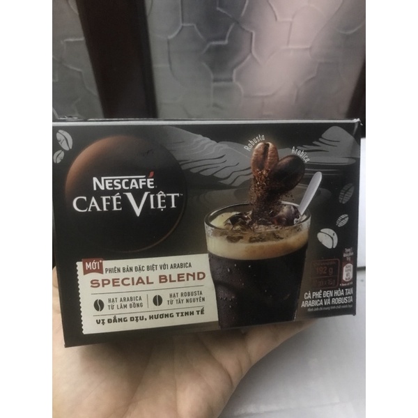 NESCAFE CAFE VIỆT ( CÀ PHÊ ĐEN HOÀ TAN) PHIÊN BẢN ĐẶC BIÊT VỚI ARABICA VÀ ROBUSTA hộp 12 gói * 16G