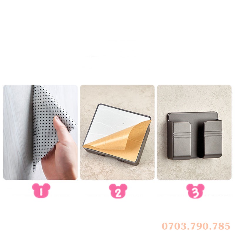 Hộp nhựa dán tường đựng remote, điện thoại và đồ dùng đa năng