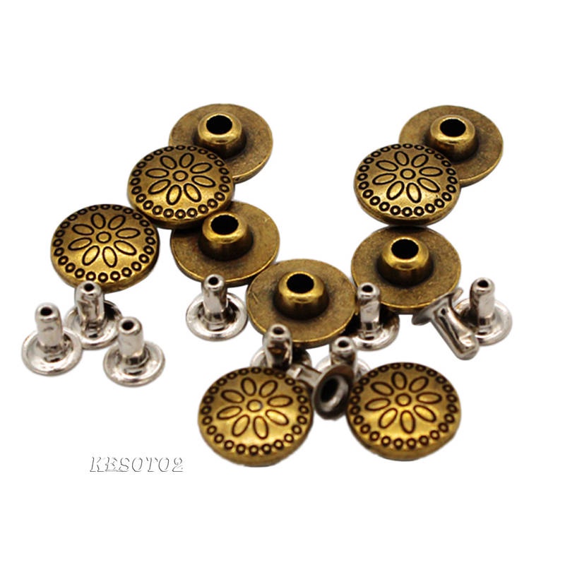 Set 2 Đinh Tán Vòm 11mm Chuyên Dụng Cho Giày Da / Giày Cao Gót