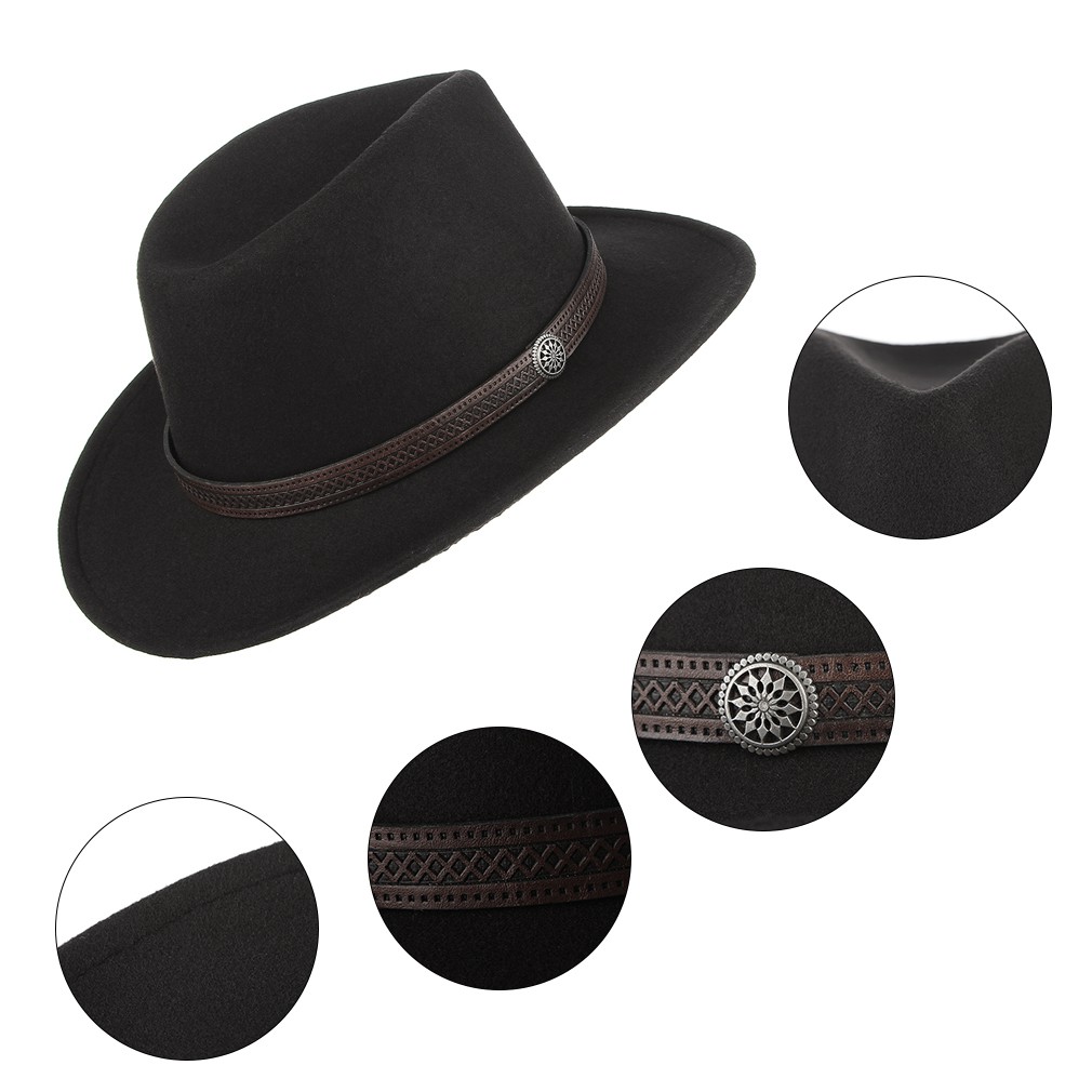 Mũ Fedora Vải Nỉ Thời Trang Unisex Cổ Điển