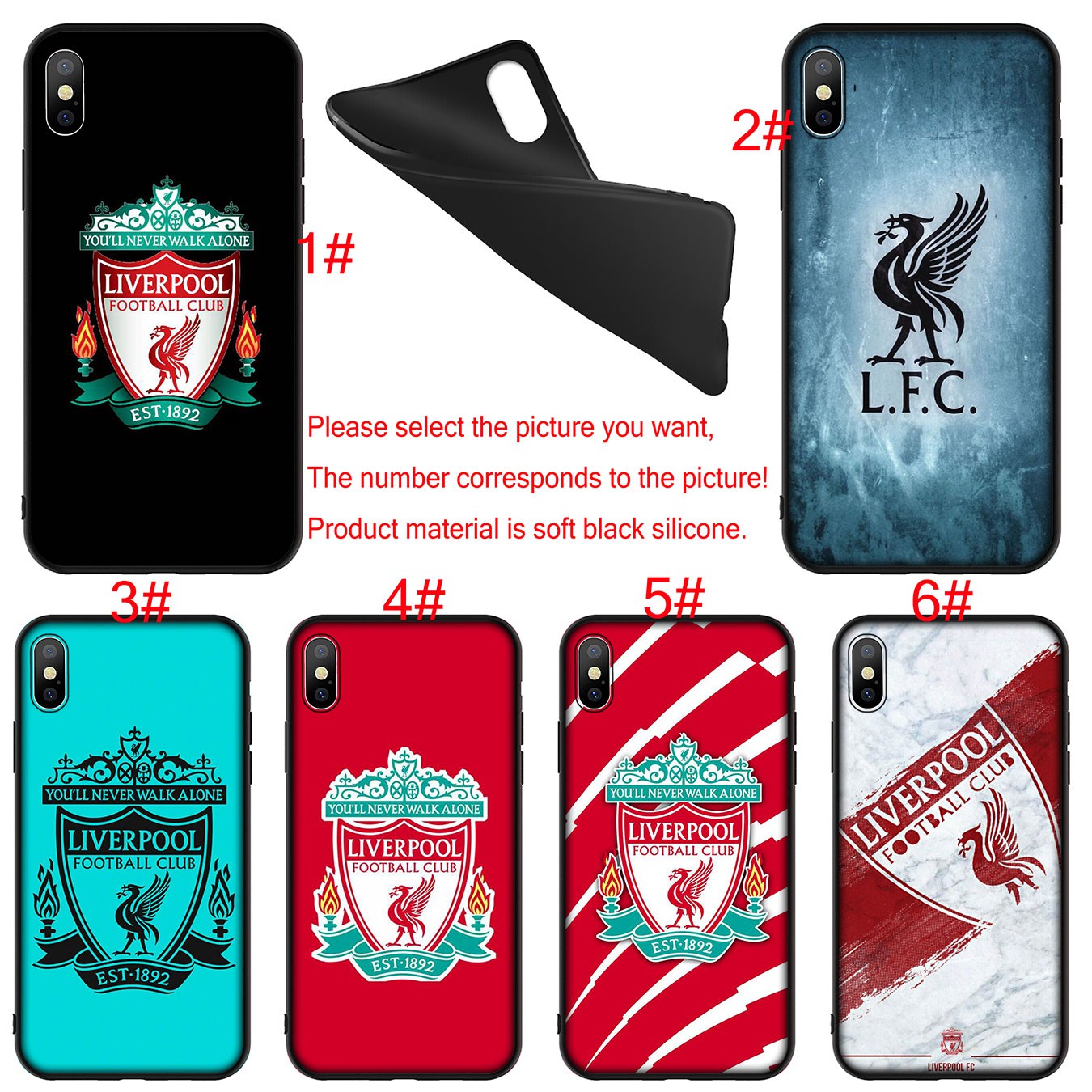 Ốp Lưng Silicone Mềm In Chữ Red Liverpool Cho Xiaomi Redmi Note 7 / 6 Pro / 7a / Note7 / Note6 / 6pro / 7pro