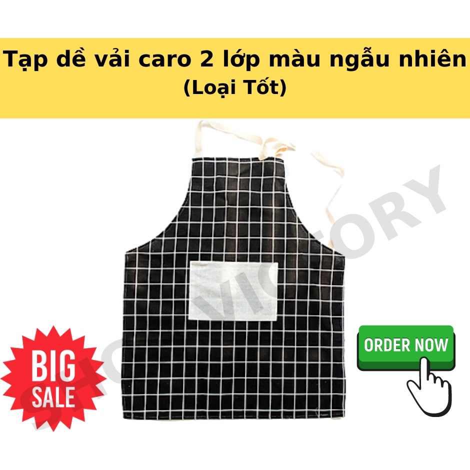 [GIAO NHANH 1H HCM] Tạp dề 2 lớp cao cấp màu ngẫu nhiên