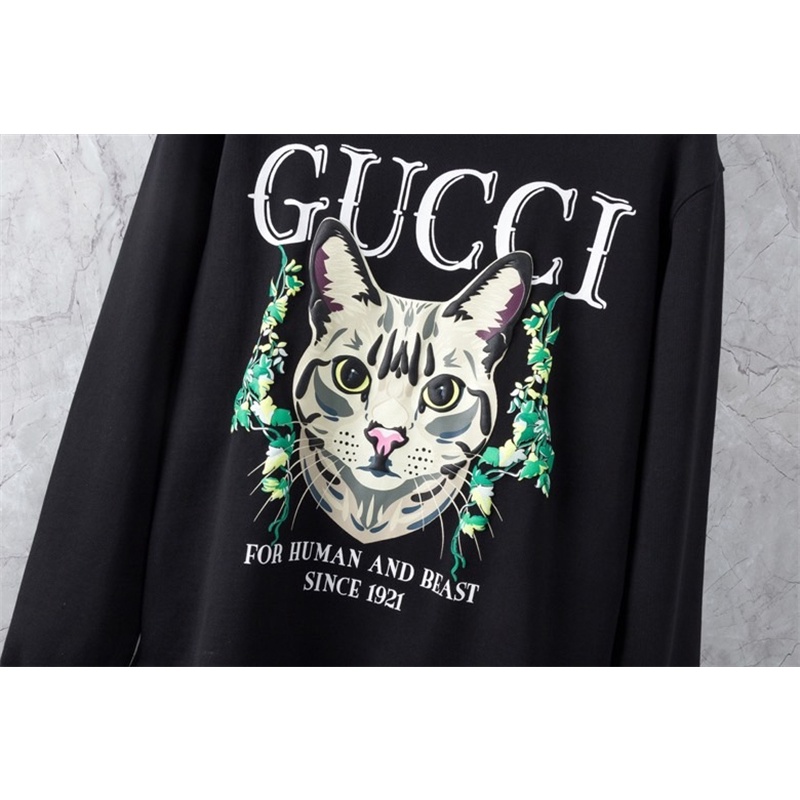 Áo Sweater Gucci Cổ Tròn Tay Dài Chất Liệu Cotton Cho Nam Và Nữ 9309