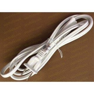 Dây nguồn AC I-SHENG, phích dẹt Nhật, sạc laptop lỗ 2 chấu số 8 màu trắng, lõi Đồng 0.824mm2