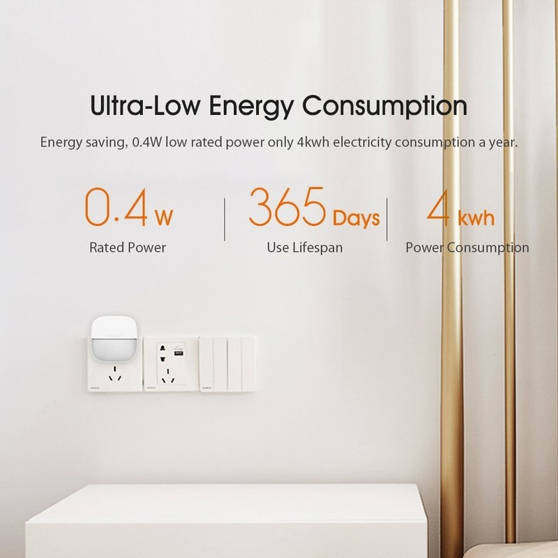 Xiaomi Smart Night Light Yeelight LED Phiên bản nhạy sáng Đèn cắm tường Đèn cảm ứng Điều khiển giấc ngủ Điều khiển ánh sáng lối đi hộ gia đình phòng ngủ ngủ tiết kiệm năng lượng