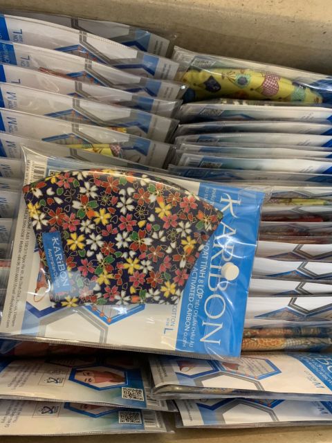 1 khẩu trang Karibon Cotton họa tiết Nhật | BigBuy360 - bigbuy360.vn