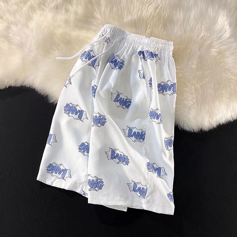 Quần short thể thao dáng rộng in chữ thời trang mùa hè mới dễ phối đồ cho cặp đôi M-2XL