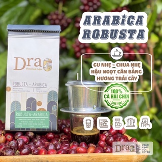 Cà phê Blend Arabica - Robusta 100% nguyên chất rang mộc Cà phê sạch hữu cơ, pha máy, pha cold brew, espresso