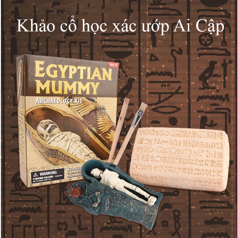 Đồ chơi giáo dục khảo cổ học KAVY xác ướp Ai Cập rèn luyện tư duy thực hành cho bé