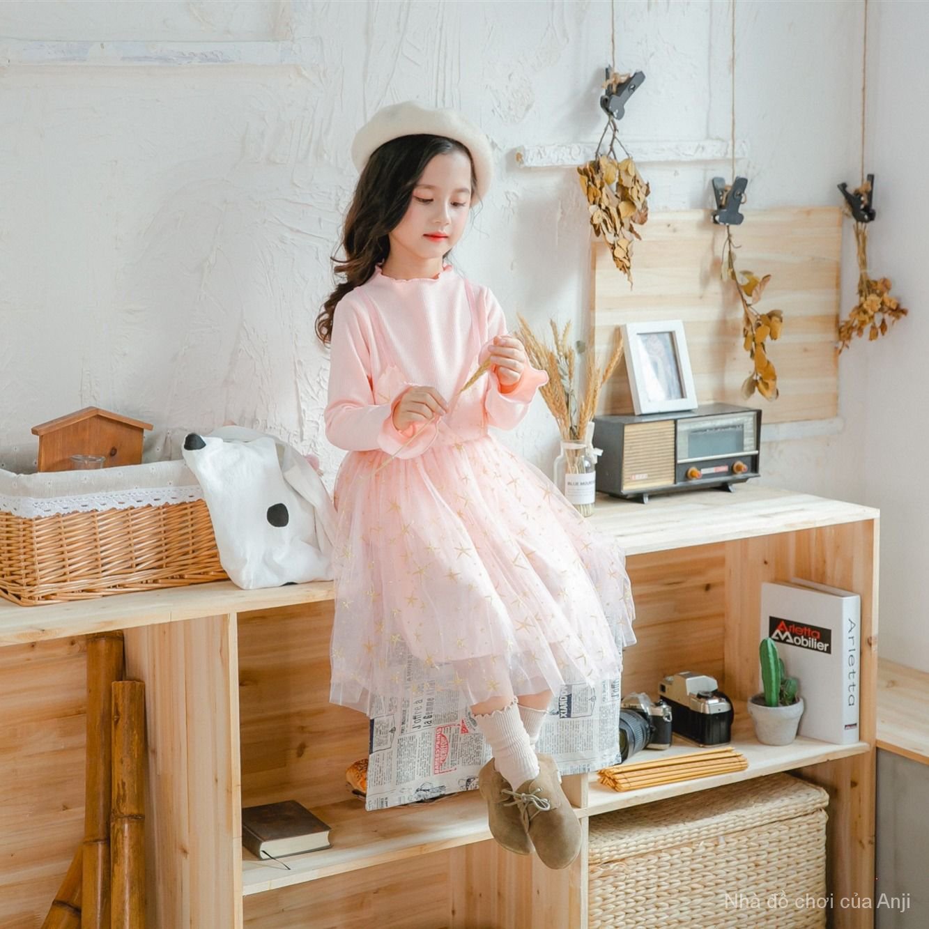 Girl Autumn And Winter Star Ballroom Dance Dress Plus Princess Dress