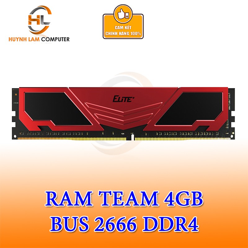 [Mã ELMS05 giảm 5% đơn 300k]Ram 4GB Teamgroup Elite DDR4 2666MHZ Tản Đỏ Networkhub Phân phối