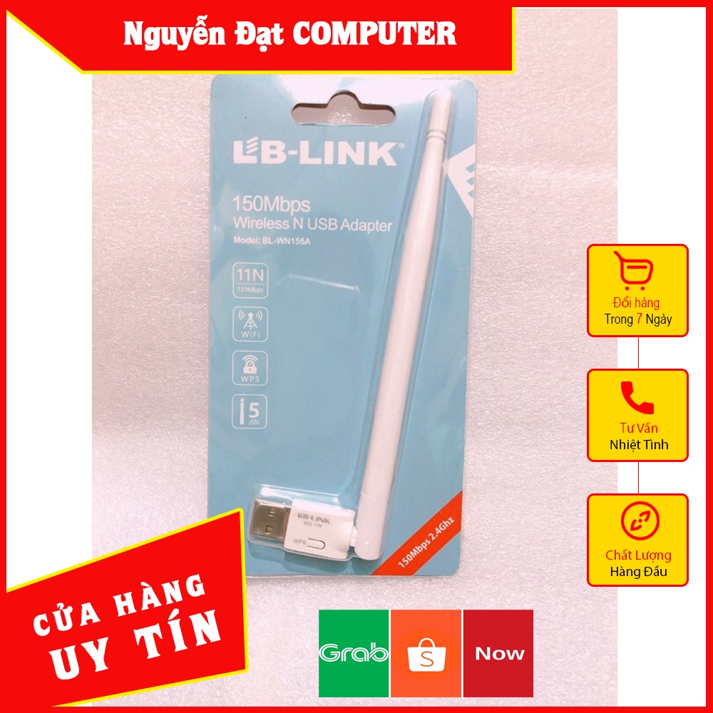 USB thu sóng Wifi WN155,Thu sóng wifi từ xa qua kết nối Usb cực nhạy - HÀNG CHÍNH HÃNG