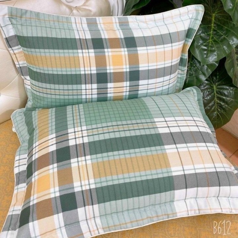 Đôi vỏ gối, áo gối Cotton 100% , có lót bông, size 50x70cm vừa ruôt cỡ 45x65cm