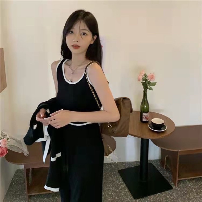 Sét áo len cadigan kèm áo len ba lỗ phong cách hàn quốc cực cá tính