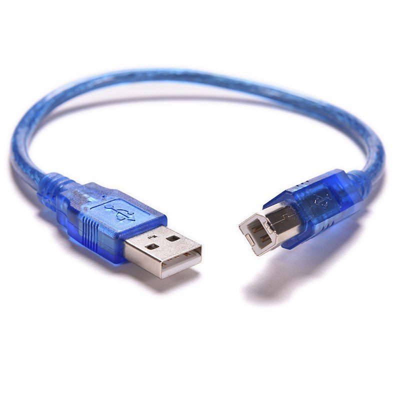 Dây Máy In, Cáp Nạp Arduino, Mega 2560, Dây USB A-B Màu Xanh Chống Nhiễu Dài 30cm - 1.5m
