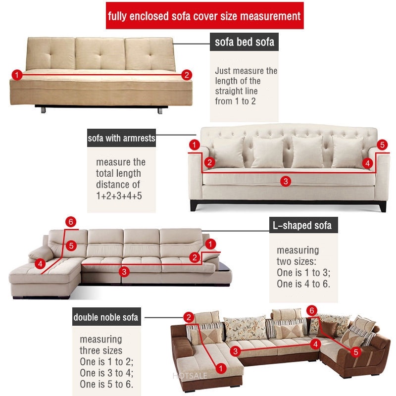 Vỏ bọc ghế sofa co giãn chống bụi toàn diện thông dụng 1~4