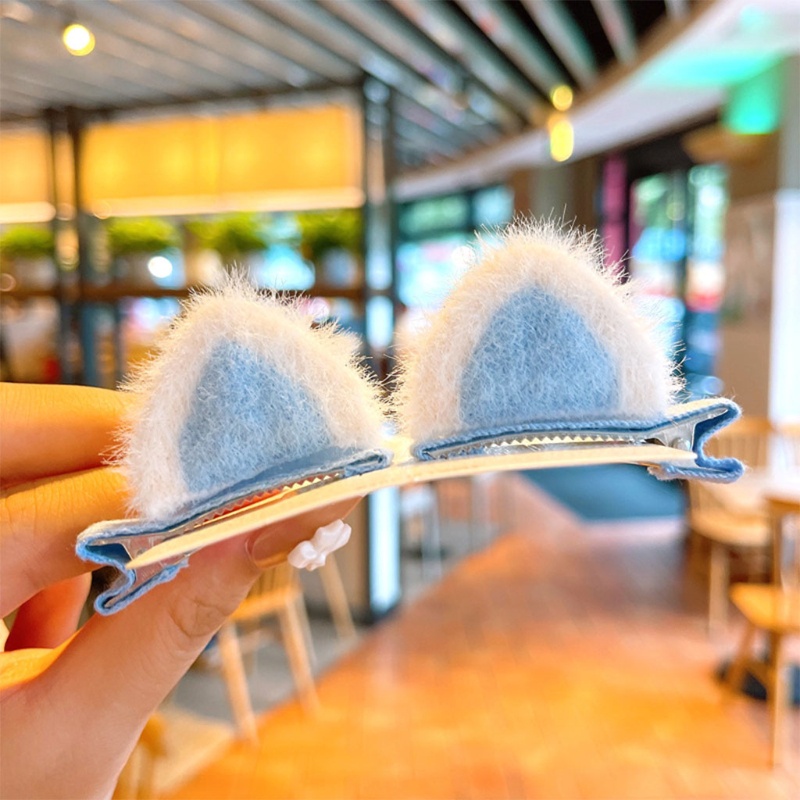 Kẹp Tóc Tai Mèo Nhồi Bông Đáng Yêu Dành Cho Bé Gái