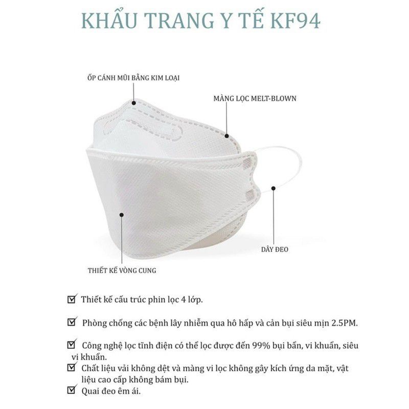 Set 10 Khẩu Trang 4D Mask KF94