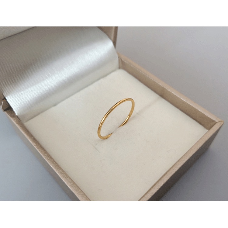 . Nhẫn dành cho nữ thiết kế trơn mạ vàng & bạc đơn giảnn nhiều kích thước phong cách Hàn Quốc cá tính Boho